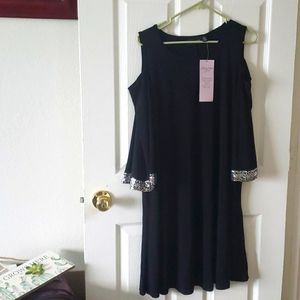 Nina Leonard black dress, size x-large